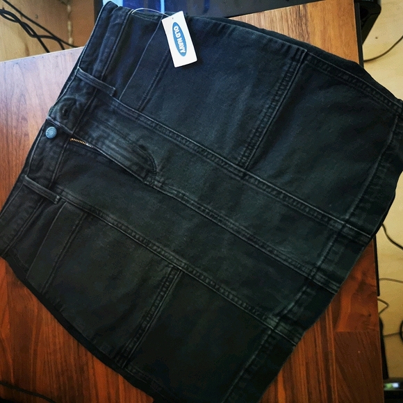 Black Denim Mini Skirt - Picture 3 of 5